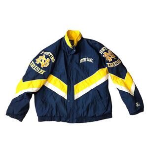 vintage starter Notre Dame fighting irish puffer jacket XL